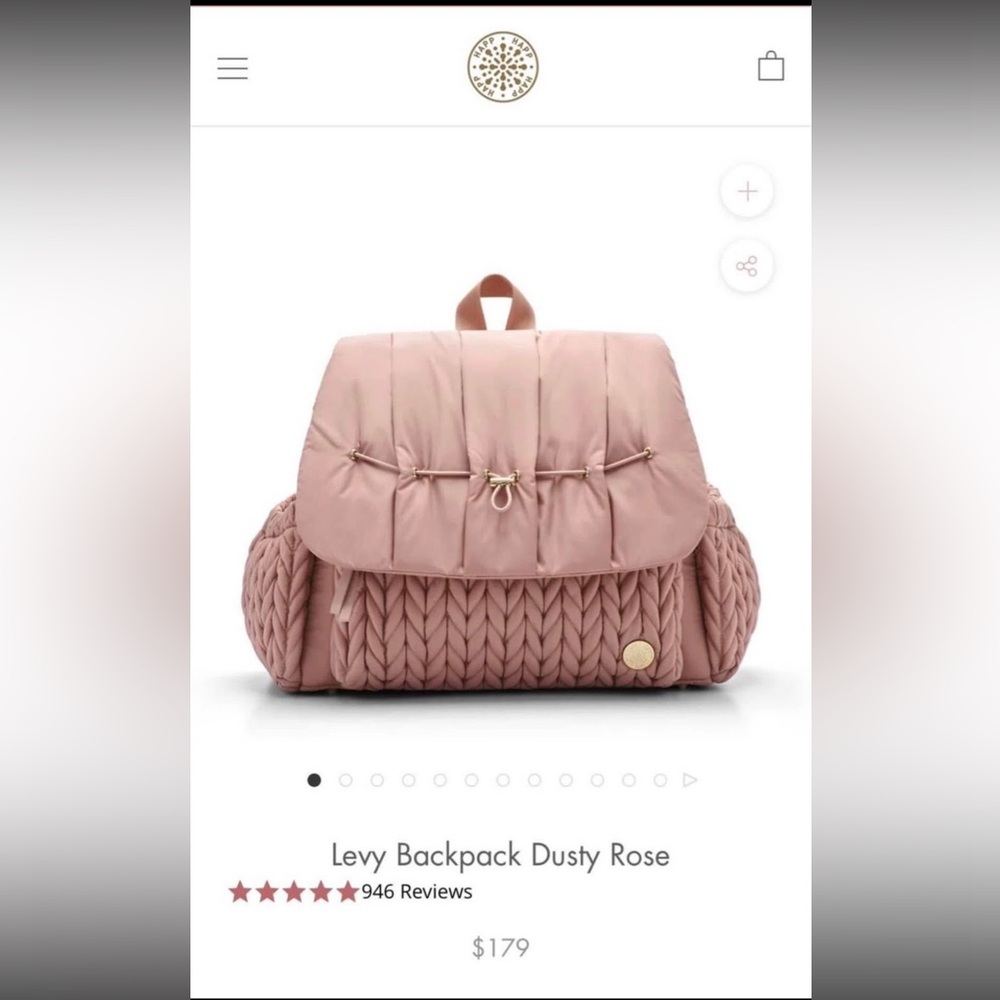 HAPP LEVY DIAPER BAG Backpack in dusty rose